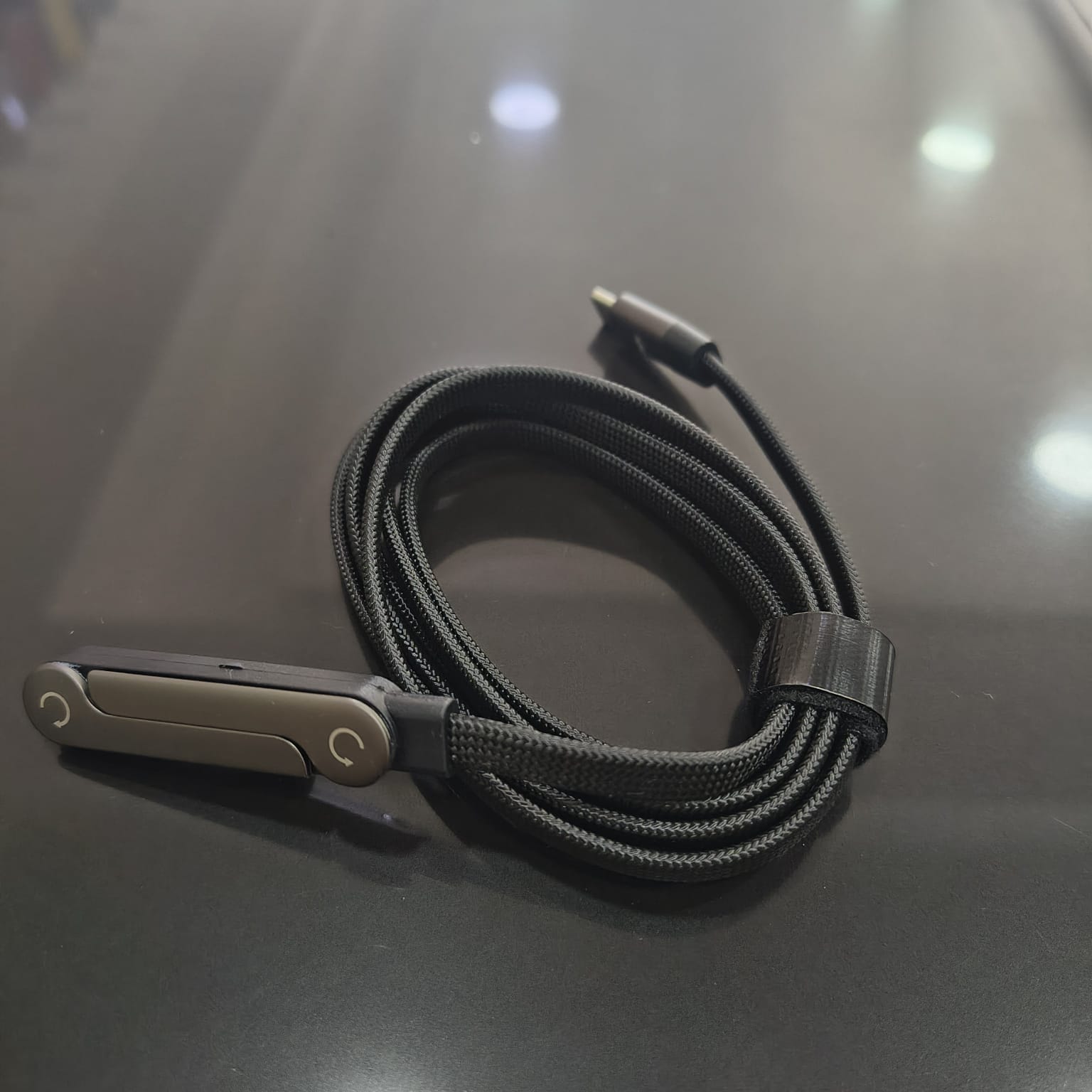 Cable USB-C Trenzado Premium Negro Carga Rapida 240W 1.5m
